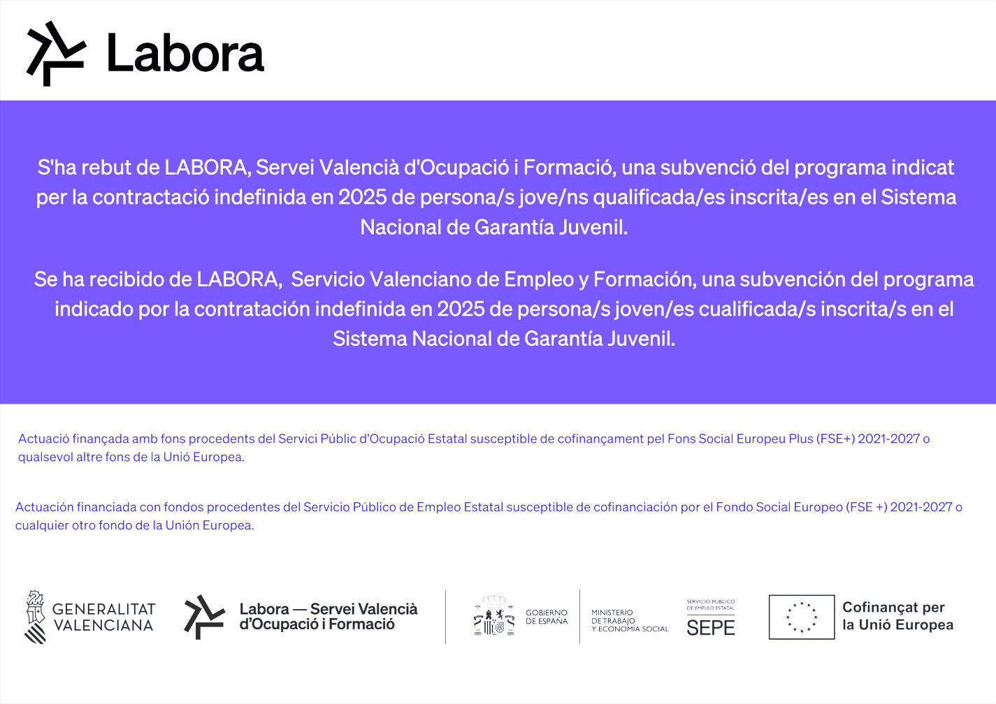 Labora - Servei Valencià d'Ocupació i Formació